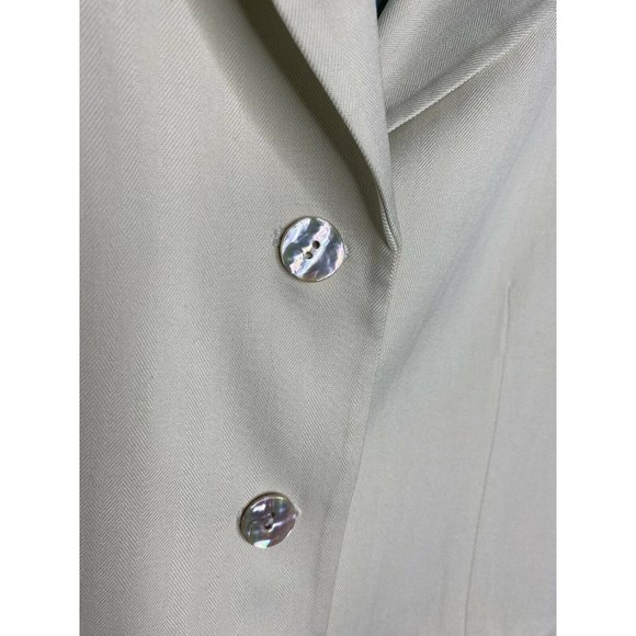 Tommy Bahama Blazer Size 10 Silk Women's Long Sleeve Cream Pockets Business Work - Picture 3 of 6